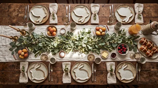 Rustic Easter Brunch Table Setting