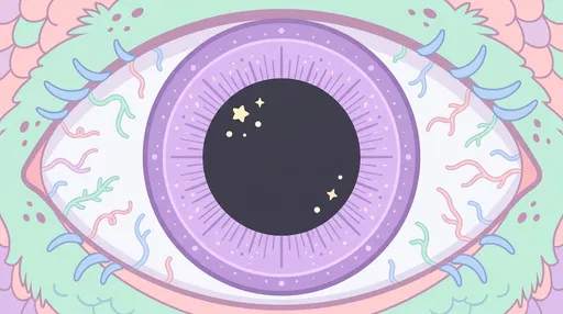 Pastel Cartoon Monster Eyeball Illustration