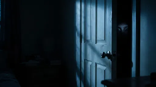 Creepy Eyes Peering From Dark Closet