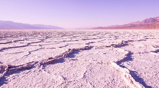 Pastel Pink and Violet Salt Flats