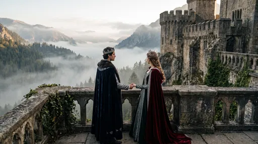 Prince and Princess on Castle Balcony