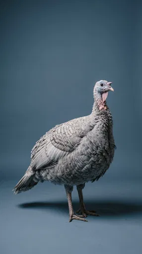 Studio Portrait of Slate Blue Turkey