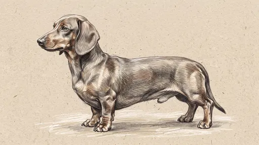 Colored Pencil Drawing of a Dachshund