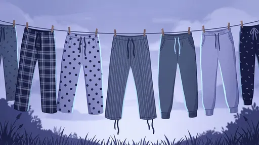 Blue Pajama Pants on a Clothesline
