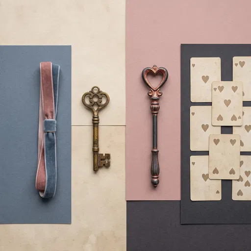 Wonderland Themed Flat Lay with Keys