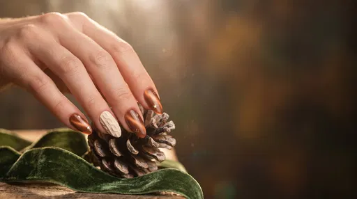 Warm Cinnamon Cat-Eye Holiday Manicure