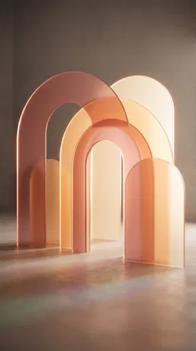 Translucent Pastel Acrylic Arches Studio Background