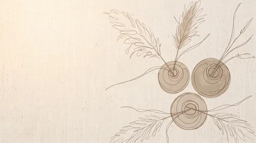 Minimalist Line Art Vases With Pampas