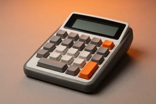 Retro Calculator With Blank Chunky Keys