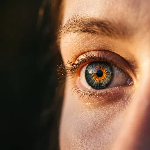 Macro Eye With Central Heterochromia
