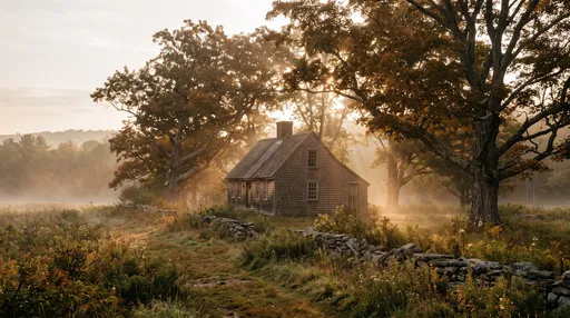 Rustic New England Farmhouse in Misty Meadow