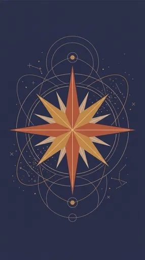 Geometric Celestial Star Vector Illustration