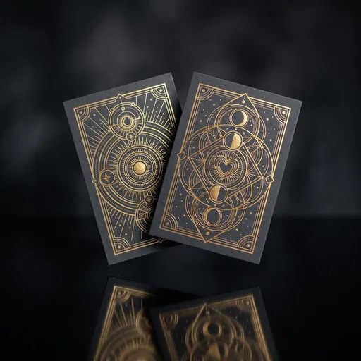 Black and Gold Celestial Tarot Cards