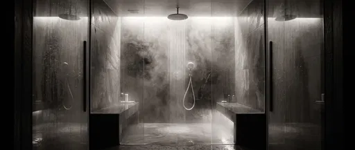 Monochrome Modern Walk-In Rain Shower