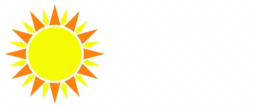 Minimalist Yellow and Orange Sun Illustration