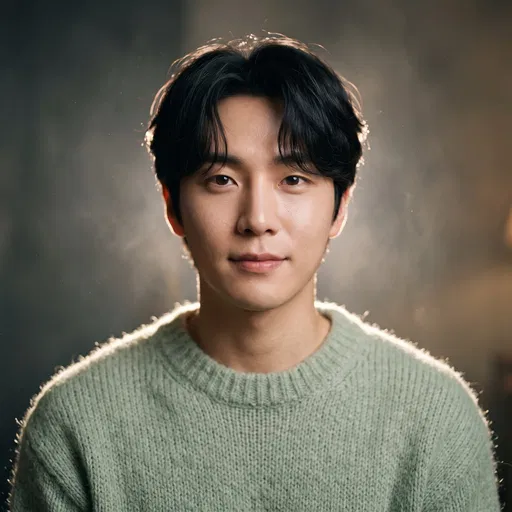 Studio Portrait of Young Korean Man