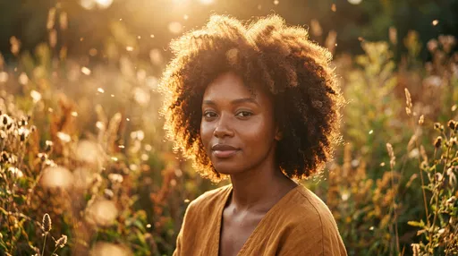 Backlit Woman in Golden Meadow