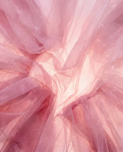 Backlit Pink Glitter Tulle Fabric Background