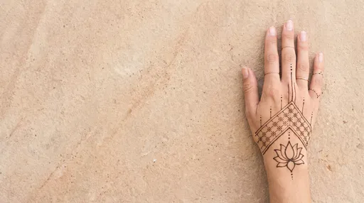 Minimalist Lotus Mehndi Design on Hand