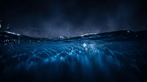 Dark Blue Underwater Split View Surface