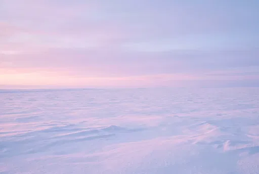 Pastel Twilight Over Snowy Plains