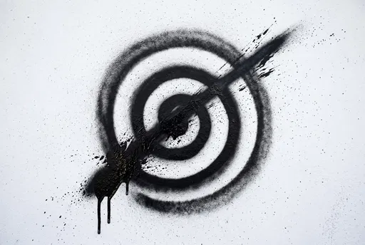 Black Spray Paint Spiral With Slash
