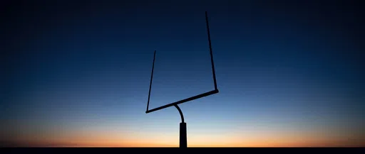 Football Goalpost Silhouette at Dusk