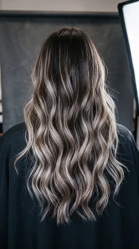 Long Wavy Brown Hair With Blonde Highlights