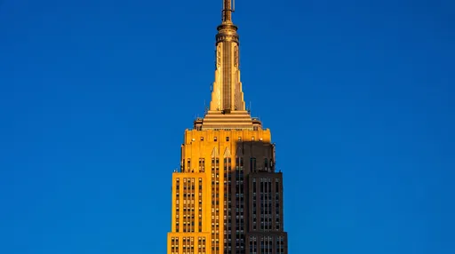 Empire State Building Spire in Golden Light