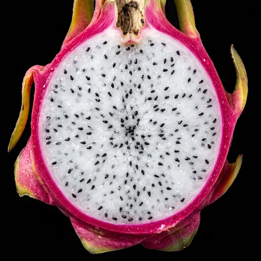 Halved Dragon Fruit Cross Section
