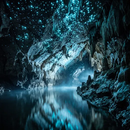 Bioluminescent Glowworm Cave and Underground River