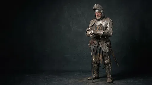 Weary Veteran Knight Studio Portrait