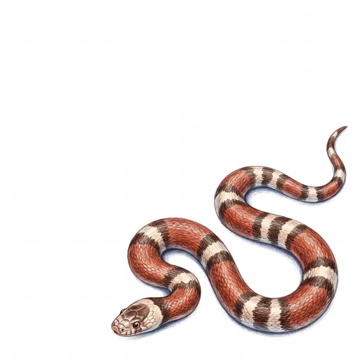 Colored Pencil Milk Snake Illustration