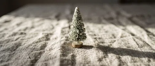 Miniature Frosted Bottle Brush Christmas Tree