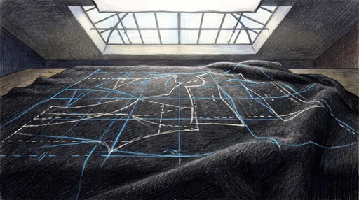 Colored Pencil Drawing of Tailor Chalk Patterns