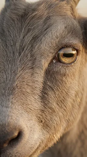 Close-Up of Goat Eye in Sunlight