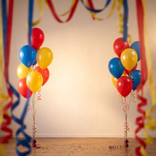 Primary Color Balloon Party Studio Backdrop