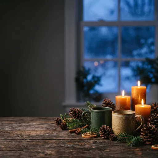Cozy Winter Mugs and Candles