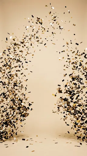Gold and Black Confetti Arch Background