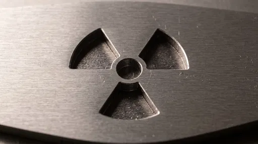 Brushed Aluminum Radiation Warning Plaque