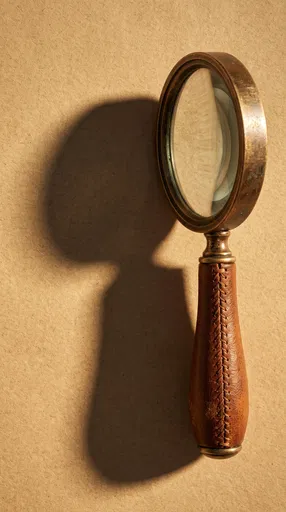 Vintage Bronze and Leather Magnifying Glass