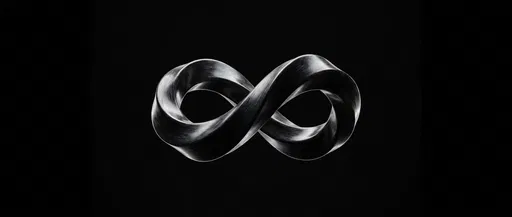 Brushed Dark Metal Infinity Loop