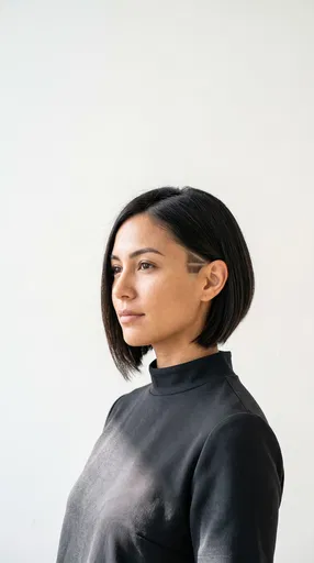 Woman With Graduated Bob Studio Portrait