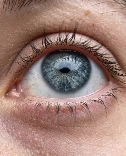 Macro Close-Up of Blue Gray Eye