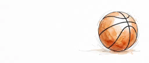 Watercolor and Ink Basketball Sketch