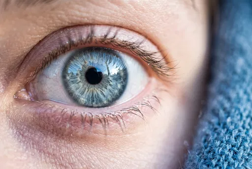 Extreme Macro of Blue Grey Eye