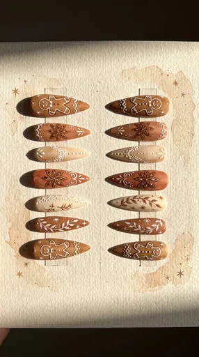 Gingerbread Christmas Press-On Nail Set
