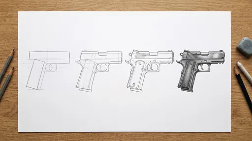 Four Stage Pistol Drawing Progression