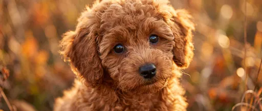 Red Toy Poodle Puppy in Sunlight