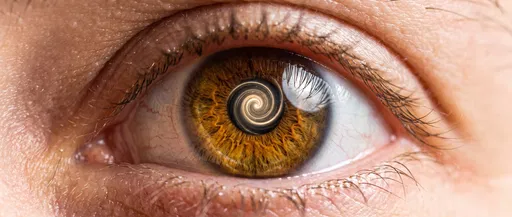 Macro Close-Up of Hypnotic Amber Eye